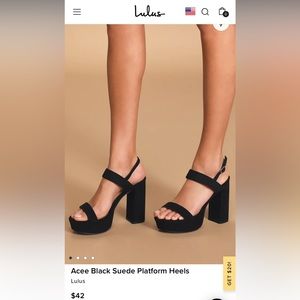 Lulu’s Platform Suede Heels